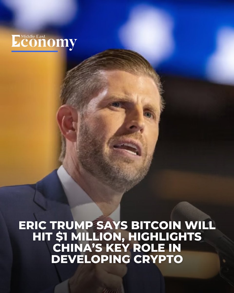 Eric Trump, the son of U.S. President Donald Trump, said at a conference in  Hong Kong on Friday that he expects bitcoin to climb to $1 million within  the next several years,