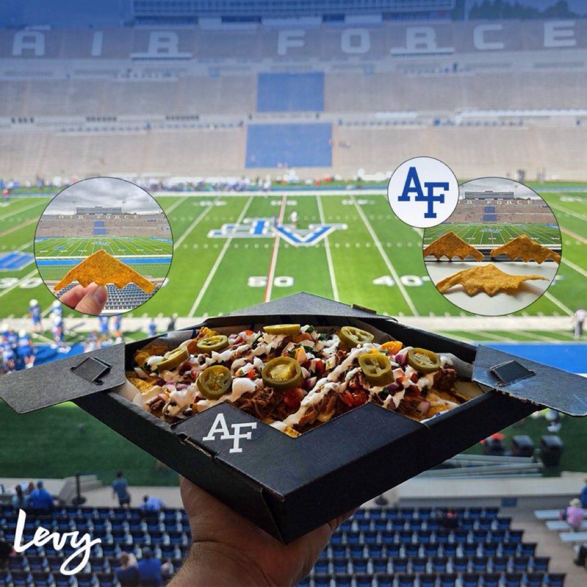 On the menu this season at Air Force: the “B2 Bomber Nachos” 

An absolute work of art