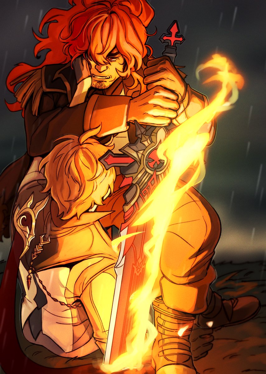 My piece for <a href="/ChiluccZine/">Chiluc Zine: Ink and Heartstrings</a> !! 🔥 Please check it out, everyone's work is amazing (and did I mention that its free 😖🫣)