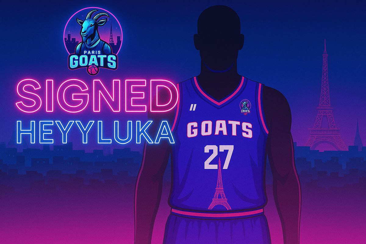 KW5Goats's tweet photo. Paris Goats is proud to announce the signing of guard HeyyLuka.
@KW5League @HeyyLuka
#ParisGoats #KW5 https://t.co/9nAOTMusxK