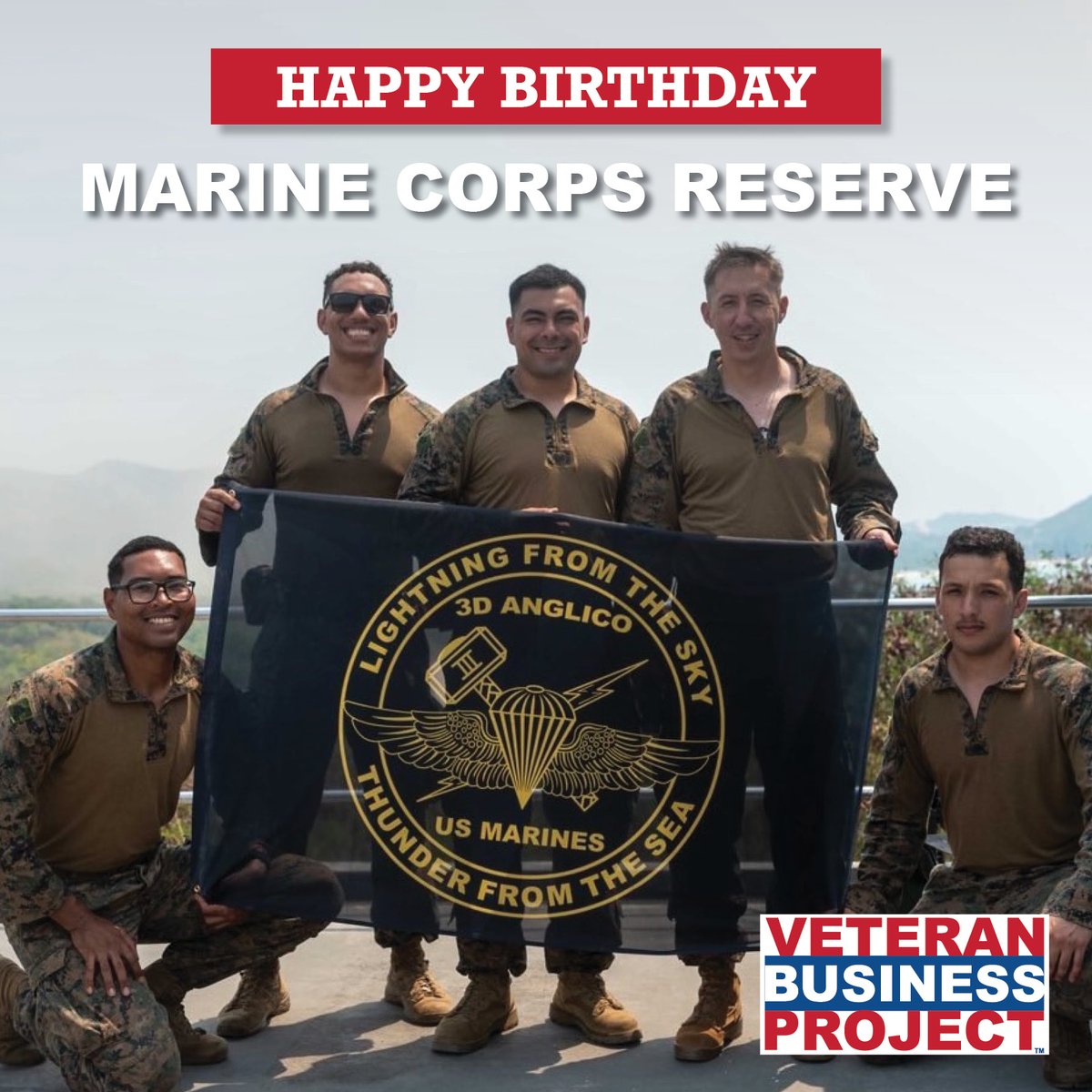 VetBizProject's tweet photo. Happy Birthday to the U.S. Marine Corps Reserve!
Since 1916, you have answered the call, standing ready to serve our nation at a moment’s notice.
Semper Fi & thank you for your unwavering service!
#MarineCorpsReserve #USMCReserveBirthday #VeteranBusinessProject https://t.co/bsoE1QDVZs