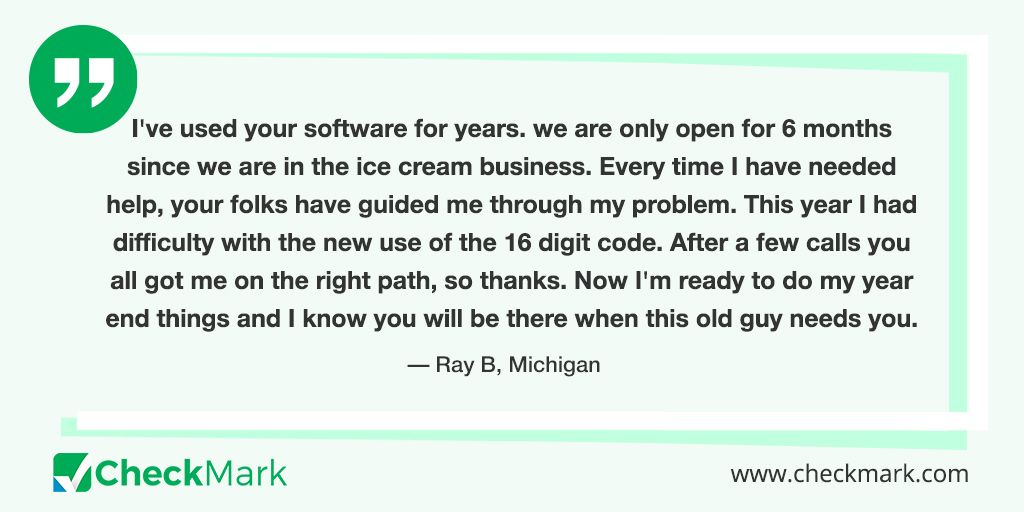 CheckMark_Inc's tweet image. Real users share real results—see how Ray improved payroll with CheckMark.
Learn More: checkmark.com/payroll-softwa…
#CustomerStories #PayrollSoftware #CheckMark
