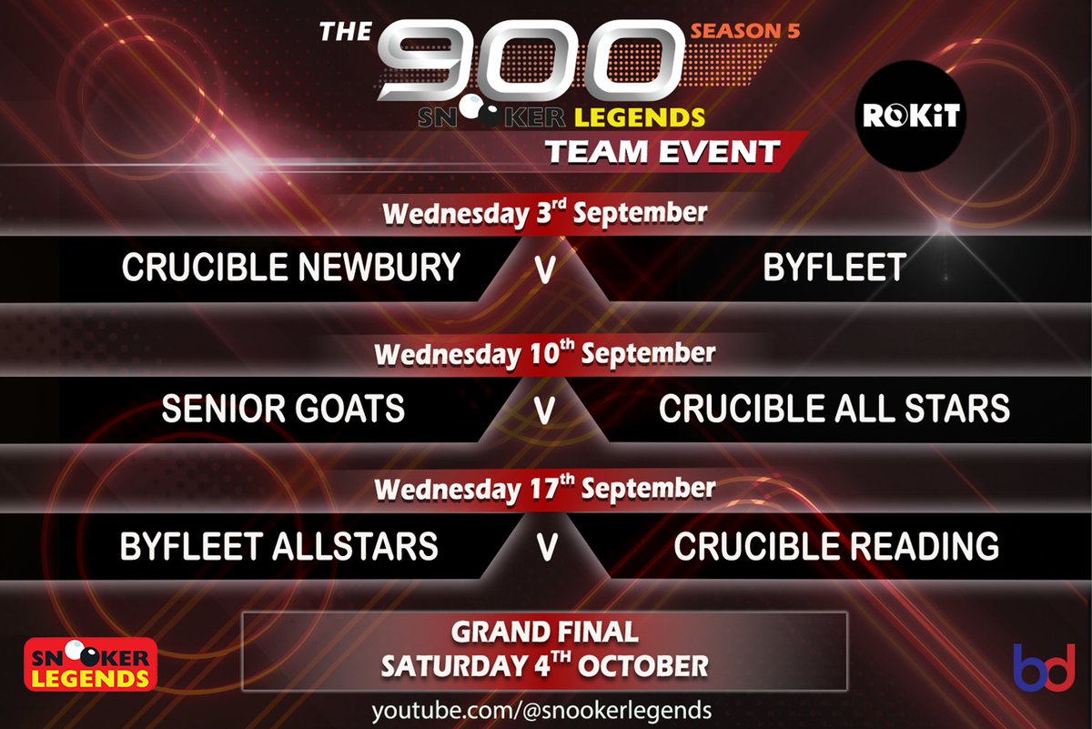 Have you missed us? We are back WEDNESDAY with the RYDER CUP of Snooker! Tune in from 7.30 pm BST