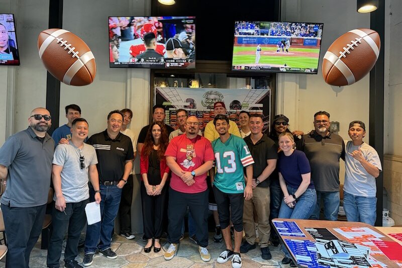 BlueWhiteInd's tweet image. It was a fun evening as a group of BW® Football Fans gathered after work for the 9th Annual Fantasy Football  Draft. All eyes are on Hip Camacho, the 2-time champ &amp;amp; the one to beat! May the Best Team Win! Visit: bit.ly/4eUv1k8 #fantasyfootball #bestteamever #employeefun