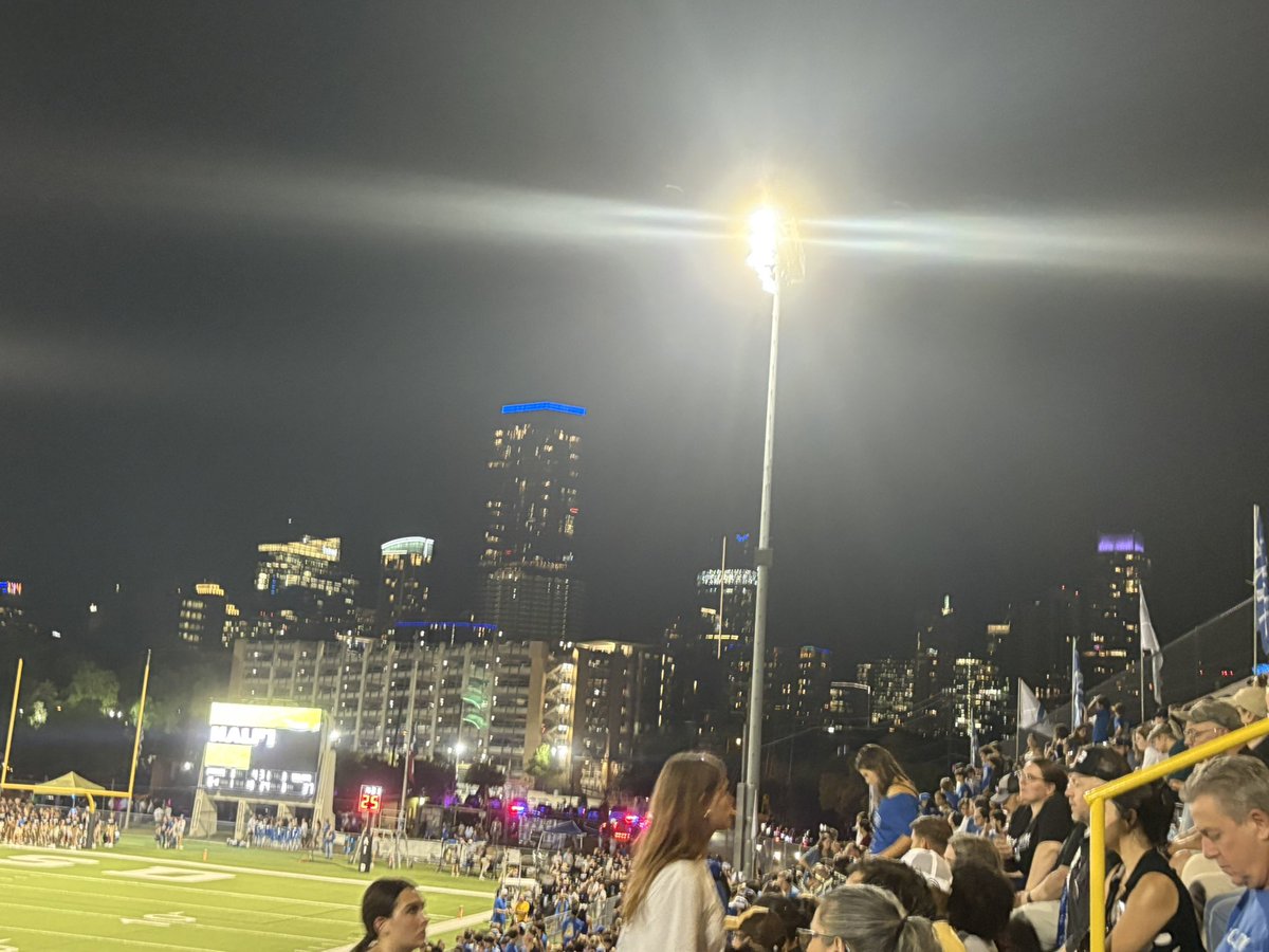 We got smoked but it was still cool to watch my son play his first varsity football game, especially at such a cool stadium near downtown (house park)