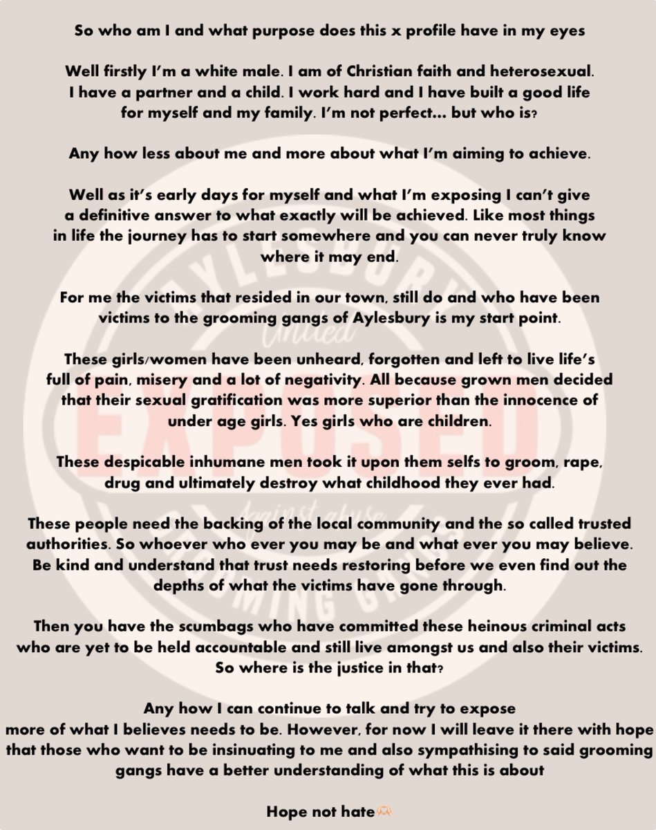 For those who wish to judge, insinuate, stand up for what is wrong and to those who sympathise with these grooming gangs. 

Here’s a little about me, more about the crimes committed, the aim and lots for you to judge. 

So crack on and remember that history can’t be rewritten.