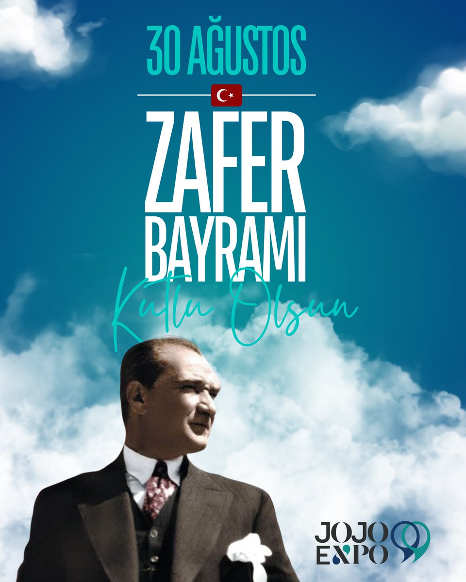 30 Ağustos zaferinin 103. yılında Türk milletinin kararlılığı ve mücadelesiyle kazanılan büyük zaferi kutluyor, Atatürk ve silah arkadaşlarını saygı ve minnetle anıyoruz.

30 Ağustos Zafer Bayramımız Kutlu olsun!

#ZaferBayramı #JojoExpo