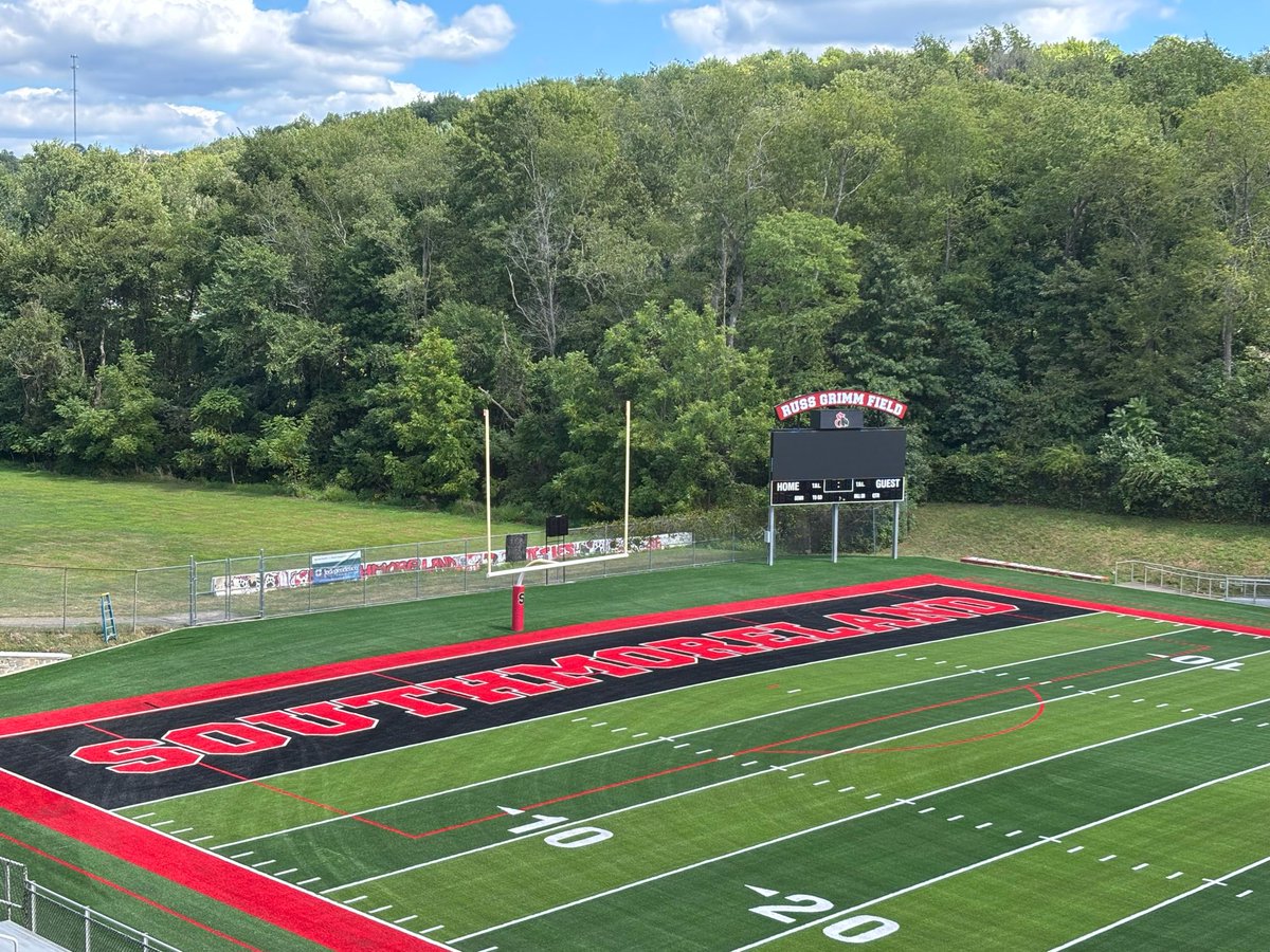 Russ Grimm Field/Southmoreland Stadium is ready for action &amp; looks amazing! Thank you Shaw Turf/Keystone Construction, Musco Lighting, &amp; ISI/Daktronics! We are grateful! Kids are excited &amp; couldn’t wait to check it out!
“We Before Me!”
#BePhenomenal
#MakeTheGRADE