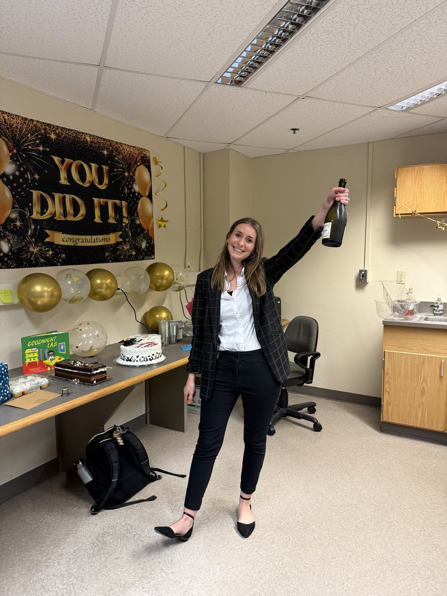First author J. Med. Chem. paper released and defending your PhD on the same day?! That’s a great day <a href="/Katrina_Holly98/">Katrina Holly</a>!

Very proud of our newly minted PhD from the lab!