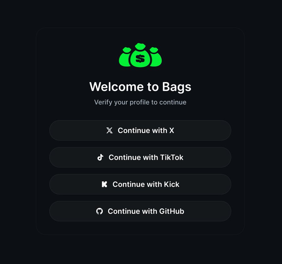 BREAKING: <a href="/BagsApp/">BAGS</a> EXPANDS TO TIKTOK, KICK &amp; GITHUB🤯