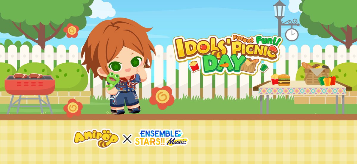 Picnic day with ES idols and cute little animals!