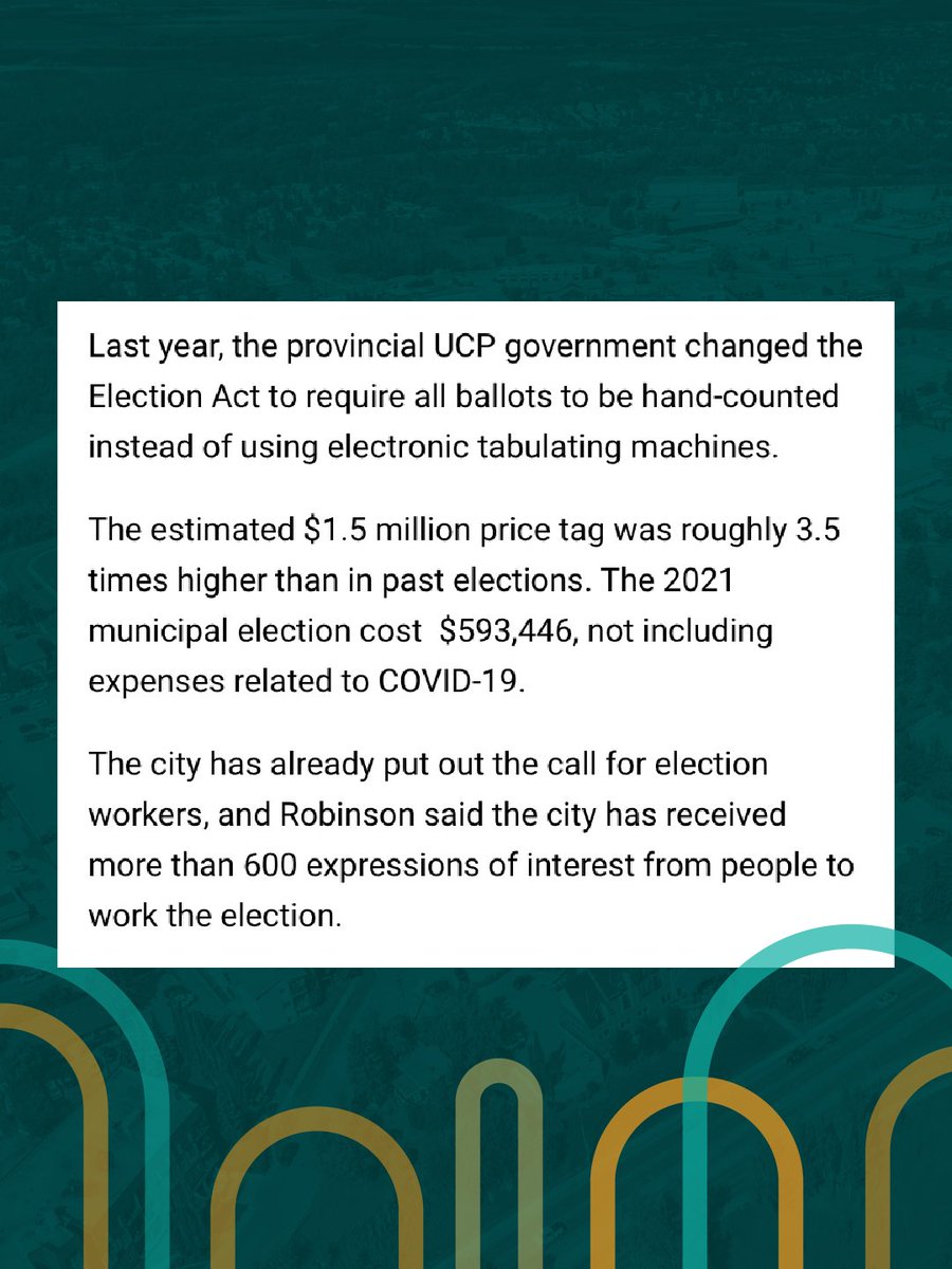 CommStrongAB's tweet image. Forget voting machines. Hand counting is now the law in Alberta. #RedDeer is hiring 300+ workers JUST to count votes in the municipal election. But it’s still projected to cost 3.5x more than in 2021. So should we ditch machines forever? Or bring them back? #CommunityStrongAB