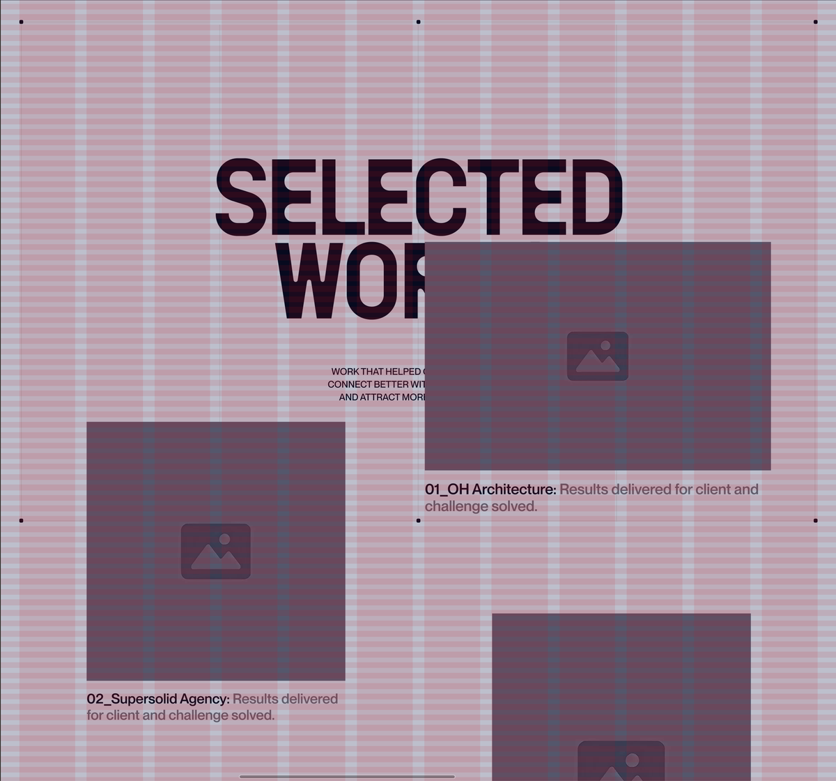 by__huy's tweet photo. Some grid exploration for the featured work section for my new studio landing page https://t.co/R0Si1jq1cI