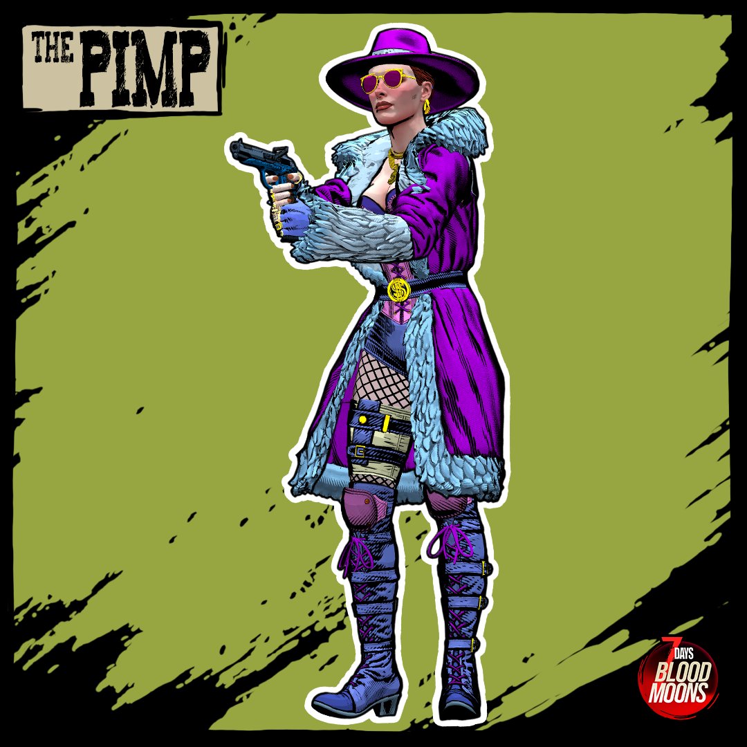 7DaysBloodmoons's tweet image. 💥 Sneak peak of the first outfit in 7 Days: Blood Moons — the Pimp Outfit 😎

Why? To honor The Fun Pimps!
We imagined what a pimp would wear in a zombie apocalypse… and brought it to life.

🧥💣 Early Access ONLY. Miss it, and it’s gone.
🎮 Don’t just survive — slay in style.