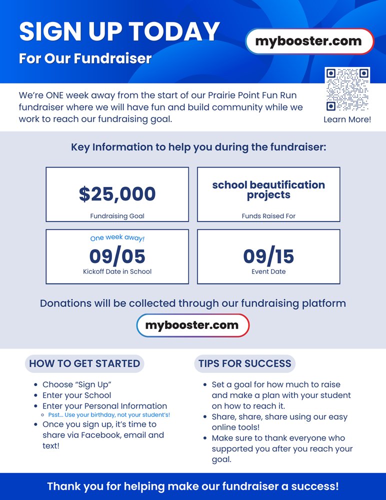 Sign Up for our Prairie Point Fun Run!
For more details: catapult-connect.com/pv-en/_MjI1MTY…