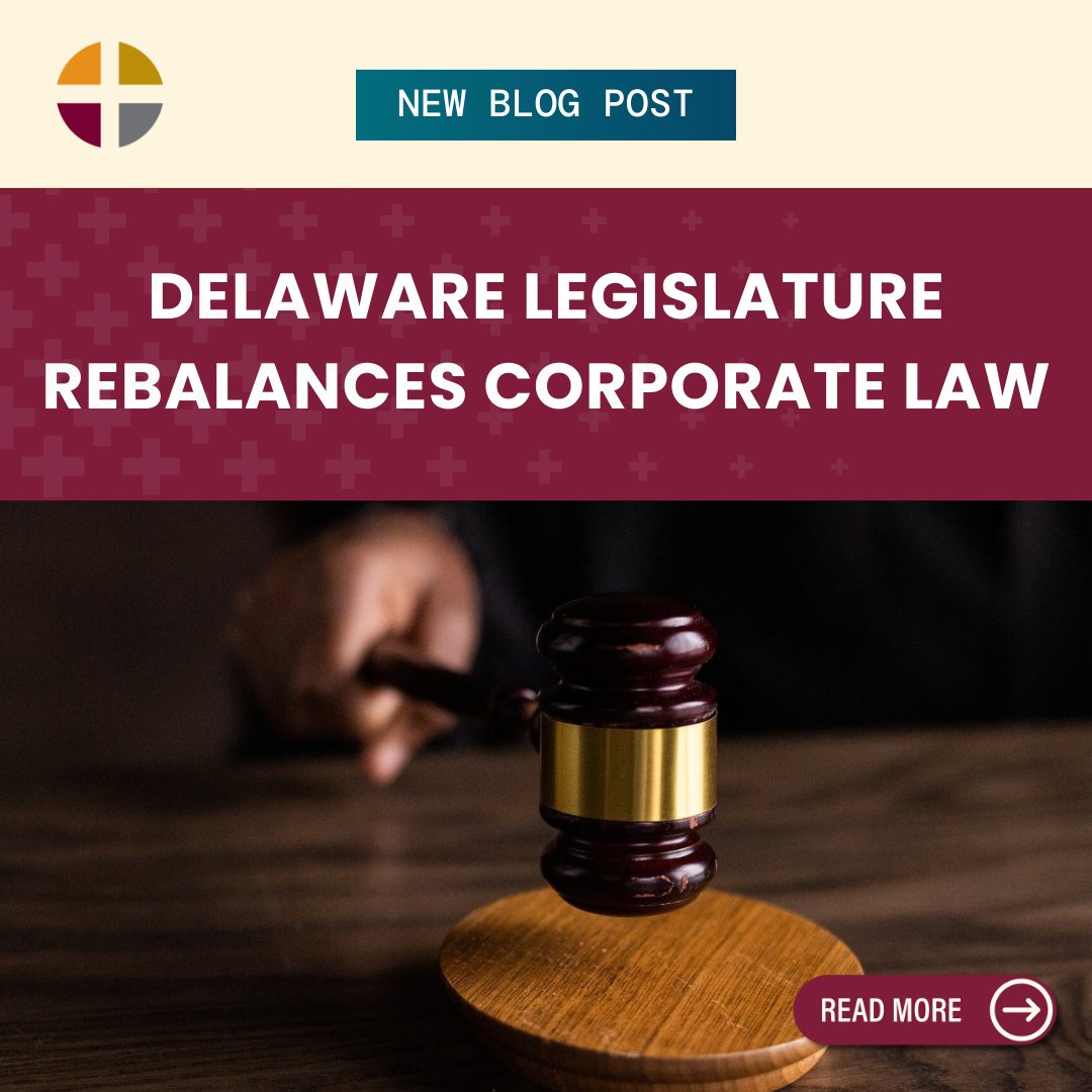 🚨Big news for Delaware's D&amp;Os: Senate Bill 21 is shaking things up with new rules on conflict-of-interest transactions! Dive into our latest blog for the scoop. ⬇️
💻 plusweb.org/news/delaware-…