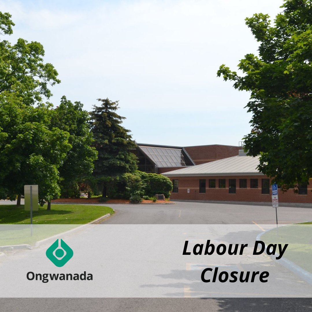 Please be advised that Ongwanada Resource Centre and the Pharmacy will be closed on Monday, September 1, for Labour Day and will reopen on Tuesday, September 2, at 8 a.m.

Wishing everyone a safe and happy long weekend!