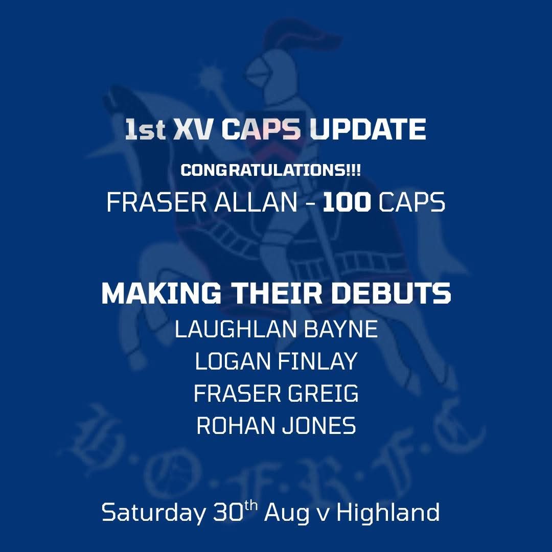 HoweOfFifeRFC's tweet image. Massive congratulations to Fraser Allan on the occasion of his 100th 1st XV Cap this weekend.  What a tremendous achievement 💪🏉💯.  Also good luck to all players making their debuts this weekend.  #howefamily #monthehowe