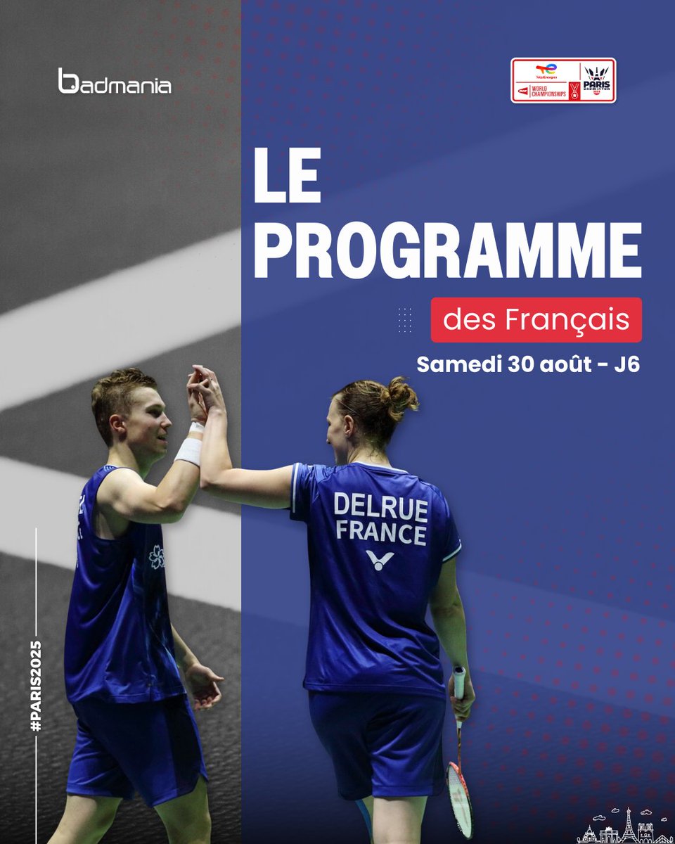 Badmania_fr's tweet photo. Dernière étape avant la finale 💪

👉 https://t.co/1jIqoqb8OC

#badminton #badmintonlover #badmania #ffbad #bwf #worldchampionships #championnatsdumonde #adidasarena https://t.co/Ryn4G2CqVQ