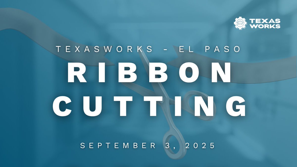 ResponsiveEd® (@responsiveed) on Twitter photo You're invited to celebrate the expansion of TexasWorks, a tuition-free diploma & career certification program for adults, in El Paso! 🎉 Hear from <a href="/ElPasoChamber/">ElPasoCountyChamber</a> & others changing lives through education & workforce training.
📅 Sept 3, 10 AM
📍 1035 Belvidere St., Ste. 116 You're invited to celebrate the expansion of TexasWorks, a tuition-free diploma & career certification program for adults, in El Paso! 🎉 Hear from <a href="/ElPasoChamber/">ElPasoCountyChamber</a> & others changing lives through education & workforce training.
📅 Sept 3, 10 AM
📍 1035 Belvidere St., Ste. 116