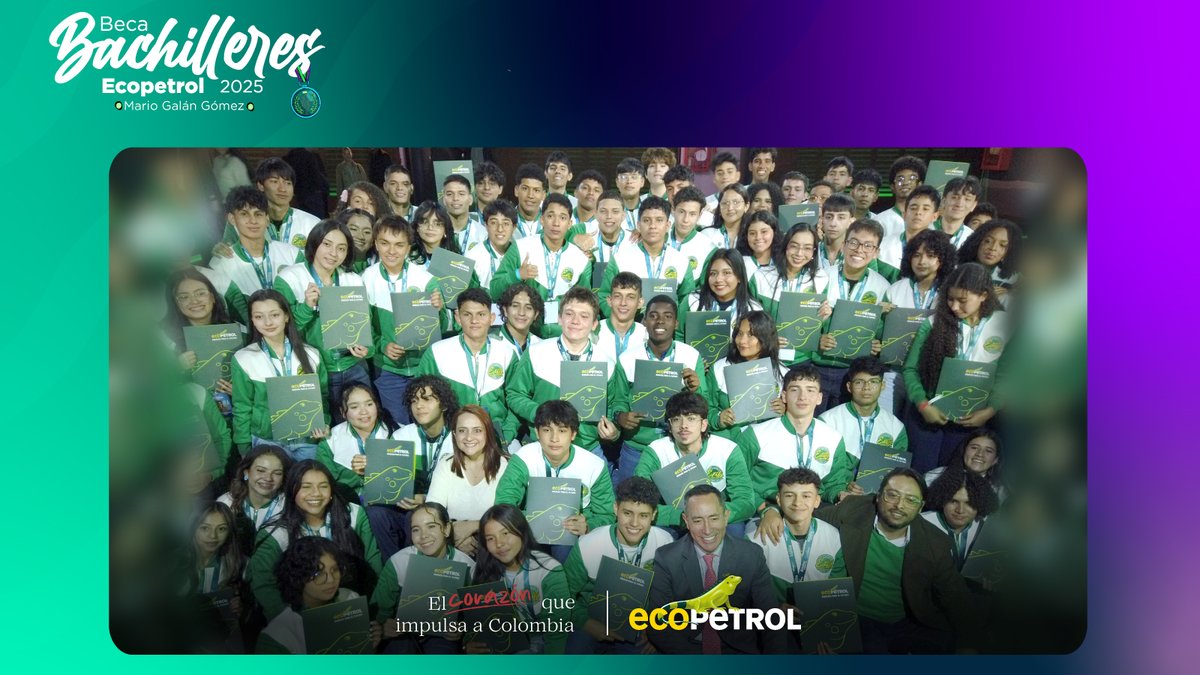 ECOPETROL_SA's tweet photo. Entregamos 100 becas a jóvenes de 32 departamentos.
✨ 42 mujeres y 58 hombres.
🌱 36 rurales y 64 urbanos.

Con #BachilleresEcopetrol seguimos cerrando brechas y apoyando el talento que construirá el futuro de Colombia.
#ElCorazónQueImpulsa https://t.co/cr3cZzOCmy