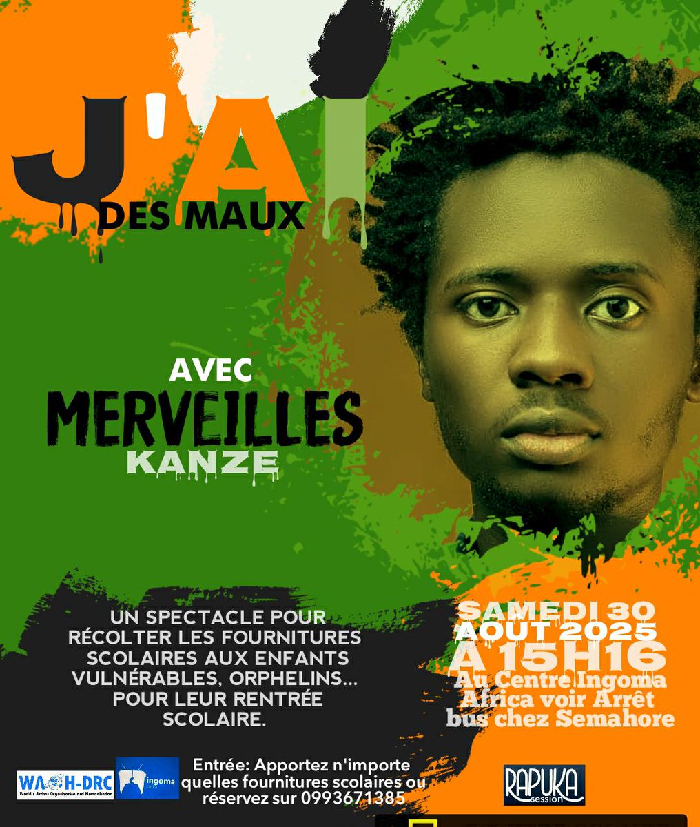 InnomahChe's tweet image. 💞UN CŒUR POUR GOMA : QUAND LA JEUNESSE S'UNIT POUR LA PAIX ET L'ÉDUCATION
Au cœur de Goma, où le courage et la résilience ne sont jamais en reste, la jeunesse veut une fois de plus montré la voie. Ce samedi 30 août au centre Ingoma Africa près de chez Semahore/Katoyi.