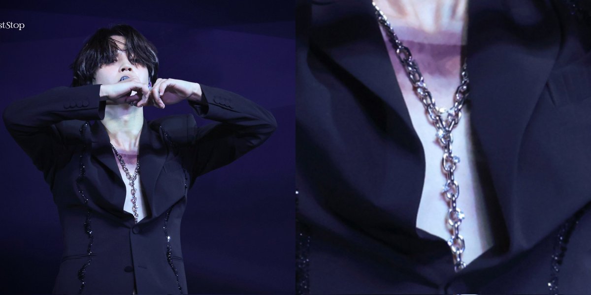 jimin wearing a body chain decked out in diamonds