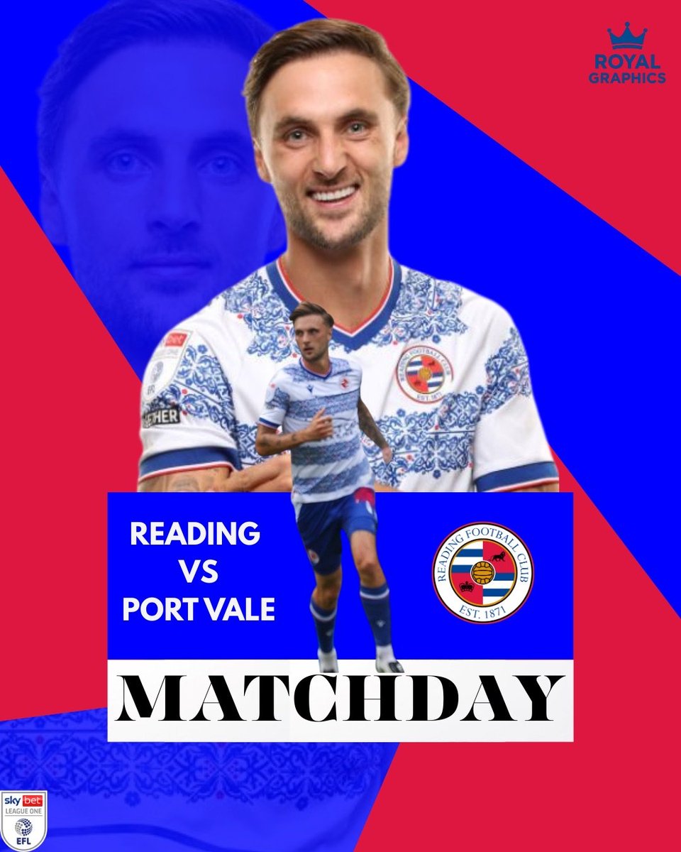 ITS MATCHDAY 

Port Vale (h) 6/46

@royalsgfxx on Instagram for Reading posts.

#readingfc #portvalefc