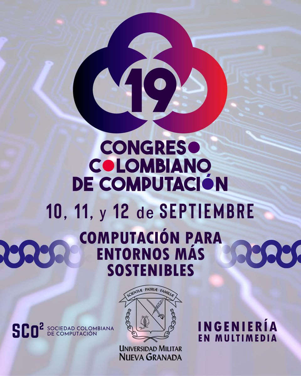 SCo2_'s tweet image. 🚀 Se acerca el 19° Congreso Colombiano de Computación – 19CCC
📅 10 al 12 de septiembre 2025
📍 Universidad Militar Nueva Granada– Campus Nueva Granada (Cajicá, Cundinamarca)
🤖 IA, ciberseguridad, cuántica, robótica y más
🔗 Inscríbete: sco2.org/19cccesp/