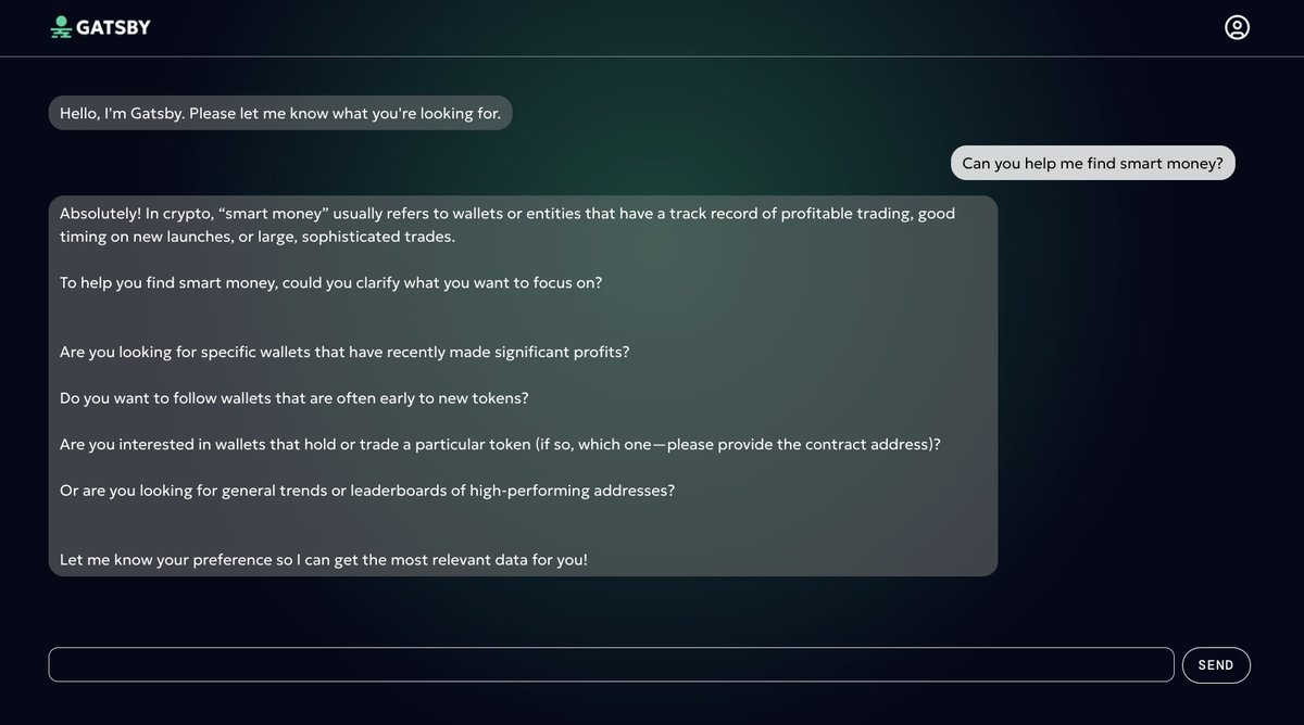 Gatsby isn't the only one with impeccable manners

Our support team is always available to answer any questions you might have and give recommendations on how to adjust your queries to find the information you're looking for