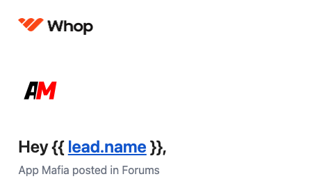 Man, Whop/App Mafia really knows the importance of personalization in marketing