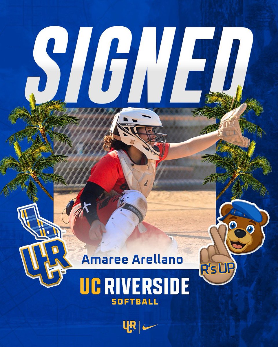 UCRSoftball's tweet photo. Meet our newest Highlander!

Amaree Arellano joins us from Mary Star of the Sea High School in Los Angeles as a freshman catcher ready to make an impact behind the plate! 🎯

#GoHighlanders https://t.co/RzFfG799NX