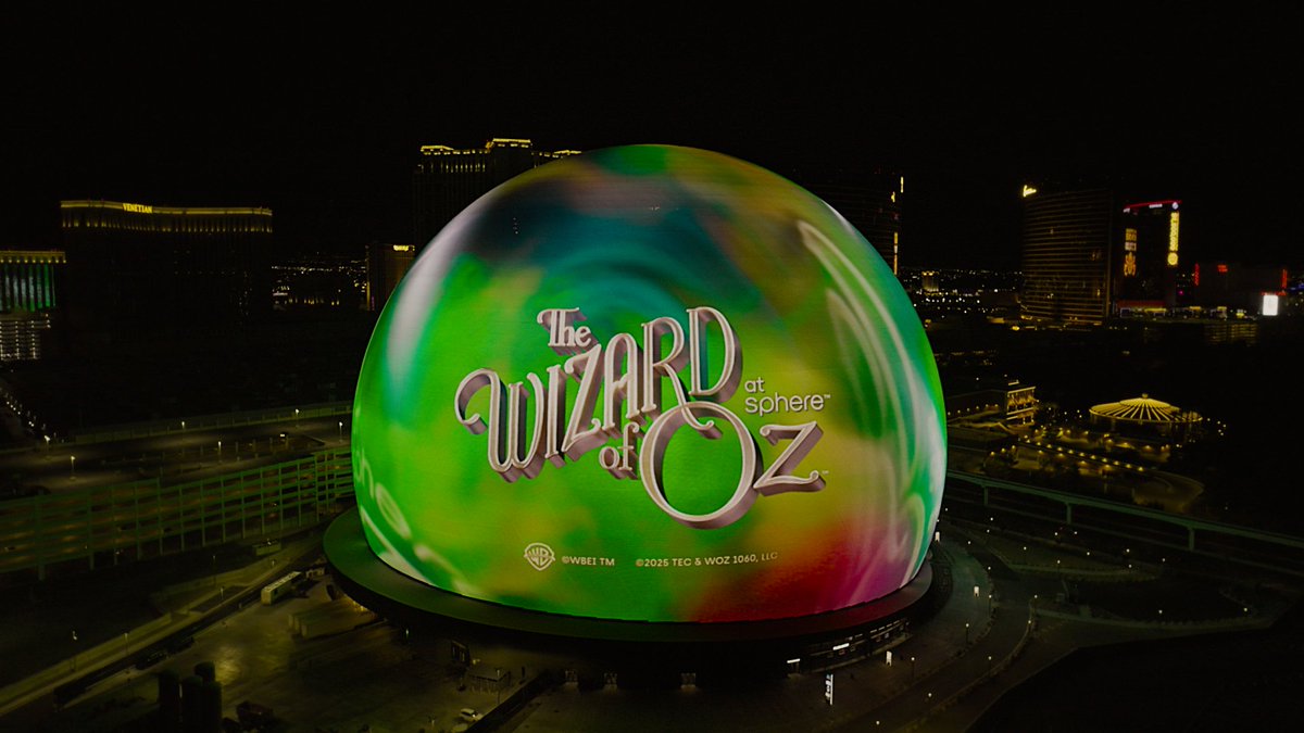 jus10walker's tweet photo. The Wizard of Oz at @SphereVegas debuted last night: here are the five things you should know about the new Las Vegas experience - A thread 🧵 https://t.co/ocUSlMSb4t