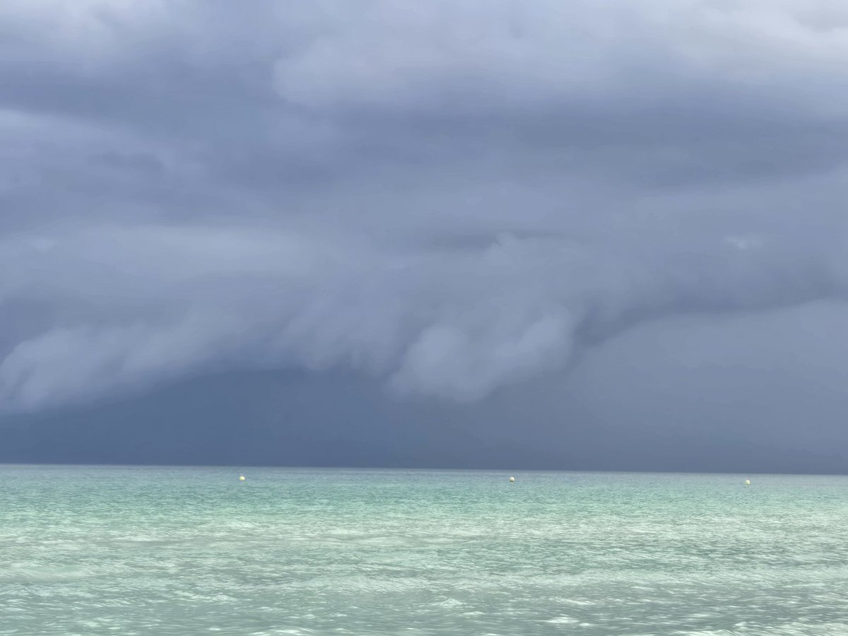 Amazing contrast in blues today.  View from Alcudia beach Mallorca.