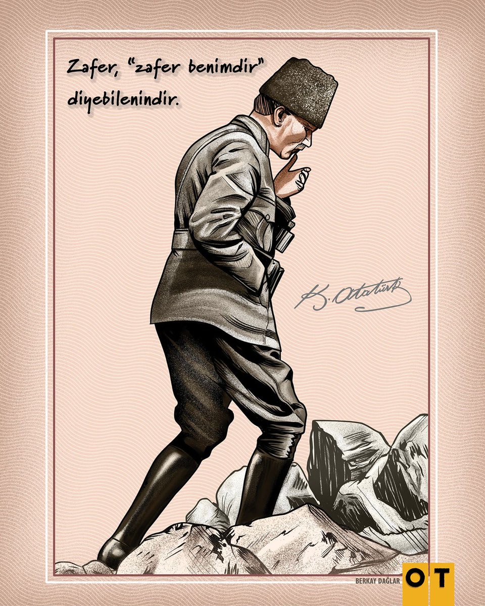 Zafer, "Zafer benimdir" diyebilenindir. #MustafaKemalAtatürk

 30 Ağustos Zafer Bayramımız kutlu olsun ❤️ #OTdergi