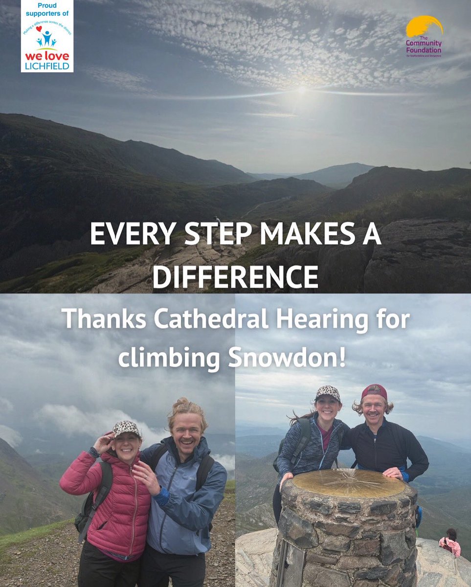 A big thank you to Laura Evans from Cathedral Hearing, who raised £500+ for We Love Lichfield after completing a Snowdon trek in just 2hrs 45mins! 🥾⛰️

Every step helps fund vital community projects across our district. 🥰

#WeLoveLichfield #LocalHeroes #CommunityGiving