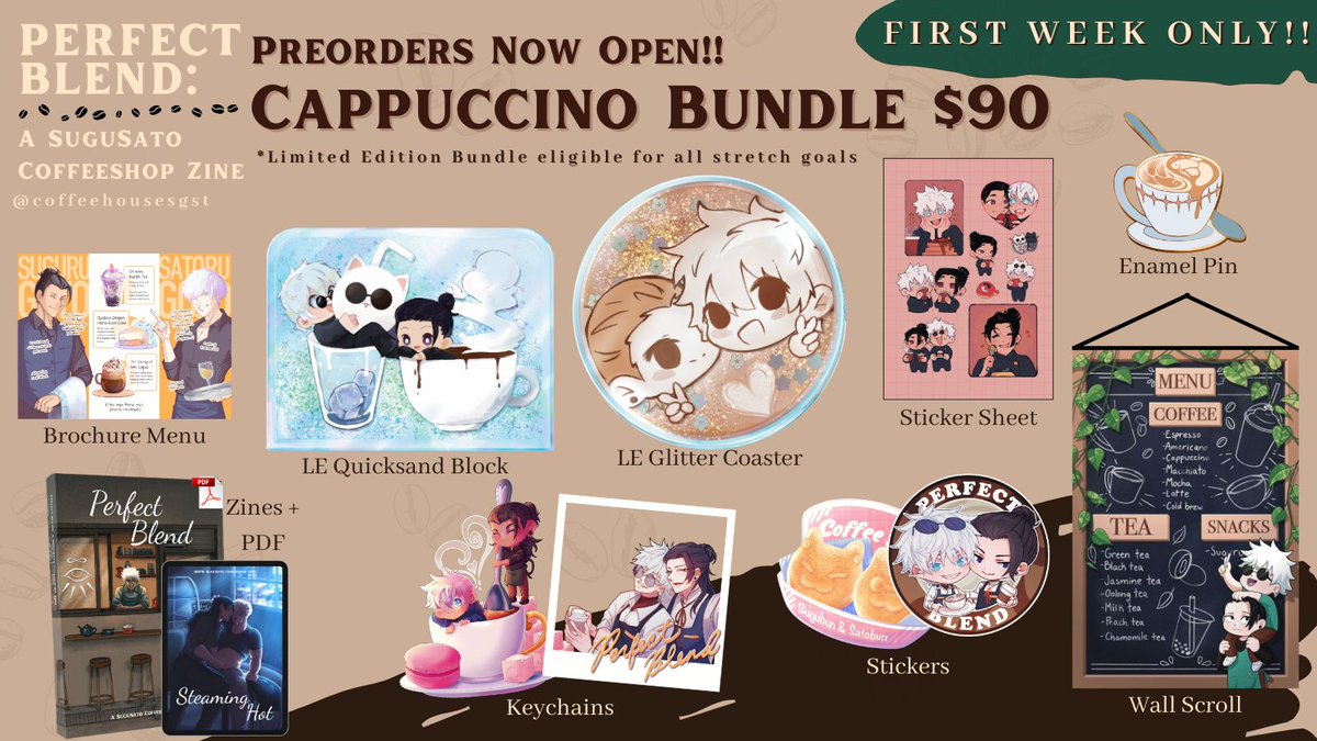 ☕ 𝗟𝗘 𝗕𝗨𝗡𝗗𝗟𝗘 - 𝟮 𝗗𝗔𝗬𝗦 𝗟𝗘𝗙𝗧 ☕ 

There's only two days left to get Perfect Blend's Limited Edition Bundle!

Don't miss your chance to get the cutest &amp; most glittery sugusato merch!

𝙘𝙤𝙖𝙨𝙩𝙚𝙧 &amp; 𝙦𝙪𝙞𝙘𝙠𝙨𝙖𝙣𝙙 𝙗𝙡𝙤𝙘𝙠 𝙨𝙩𝙖𝙣𝙙𝙚𝙚 𝙗𝙮 @shiaroo_