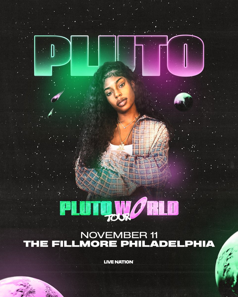 The Fillmore Philadelphia (@fillmorephilly) on Twitter photo PLUTO is taking the heat on the road with the PLUTO WORLD tour!๐ช๐ซ Tickets drop today at 12pm ET/9am PT.
๐ซ  Tickets available: bit.ly/47NENTu PLUTO is taking the heat on the road with the PLUTO WORLD tour!๐ช๐ซ Tickets drop today at 12pm ET/9am PT.
๐ซ  Tickets available: bit.ly/47NENTu