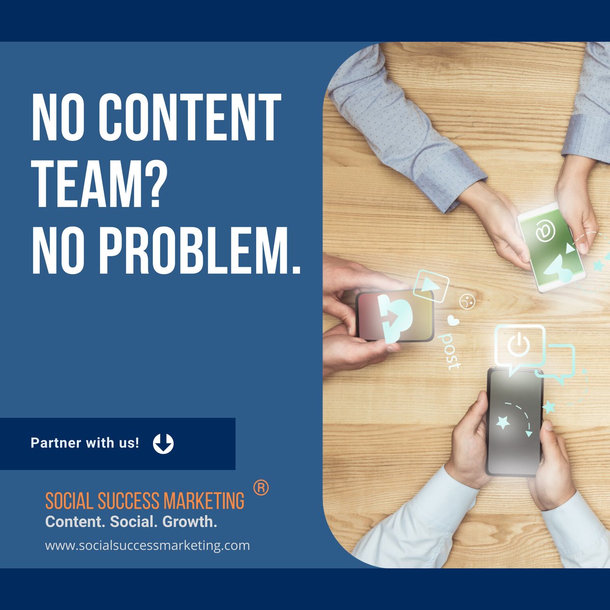 SocialSMktg's tweet image. No content team? No problem.
We manage 15 B2B clients with a team of 3—without burnout.

Here’s the 3-step system that makes it work 👇

Check comments!

#B2BMarketing #ContentSystems

~~~~
👉🏽 Is your content strategy costing you clients? 
Take the 5-minute audit →…