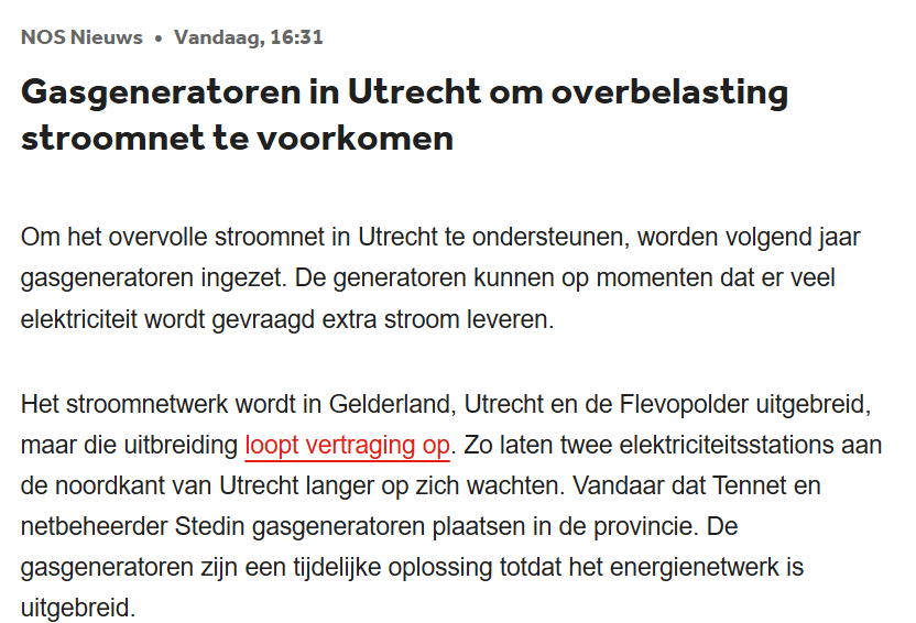 Eigenlijk best bijzonder dat er 'blind' van wordt uitgegaan dat er op moment suprême voldoende gas is in NL. 
Voor 60 MW 'prik' is met dit soort installaties 150 MW gas nodig; dat is 15000 m3/uur.
Moet kunnen lukken, wel aandachtspuntje.
#grafiekvandedag