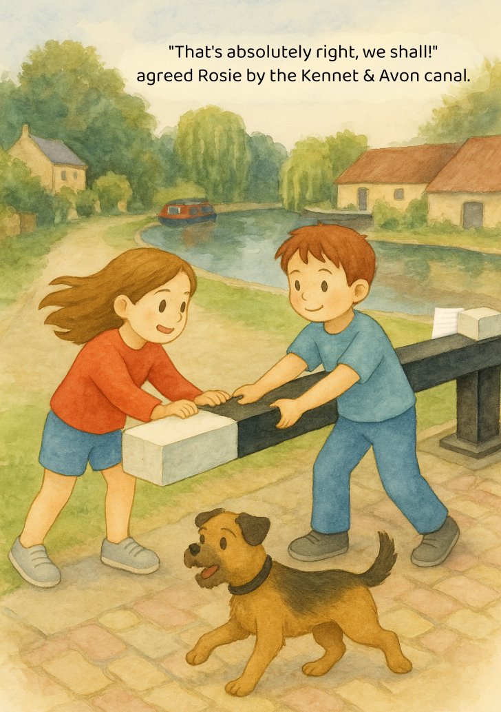The Kennet &amp; Avon Canal opened in 1810 and linked Bristol to London. Rosie and Ollie chase pages along its towpath in the new story.