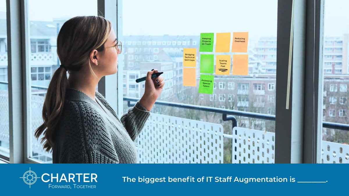 CharterTelecom's tweet image. Fill in the blank: The biggest benefit of #ITStaffAugmentation is ________. #Charter helps you overcome hiring challenges, bridge skill gaps, and keep #ITProjects moving forward. charter.ca/it-staff-augme… 👇 Drop your answer below!
#TechTalent #ITSupport #TechSolutions