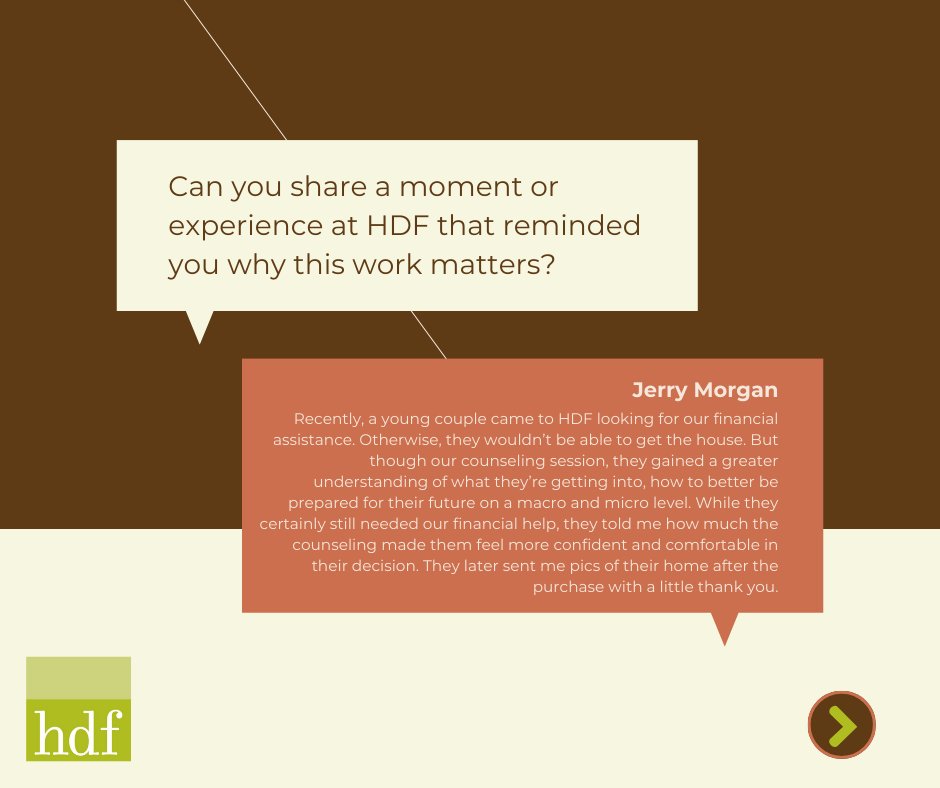 Jerry has been with HDF since 2015 and serves as our Senior Homeownership Counselor. His expertise and dedication have guided countless families on their journey to homeownership. 
Learn more about our programs at hdfconnects.org #StaffFeature #Homeownership #Counseling