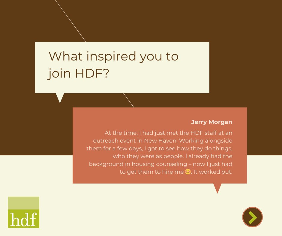 HDFCT's tweet image. Jerry has been with HDF since 2015 and serves as our Senior Homeownership Counselor. His expertise and dedication have guided countless families on their journey to homeownership. 
Learn more about our programs at hdfconnects.org #StaffFeature #Homeownership #Counseling