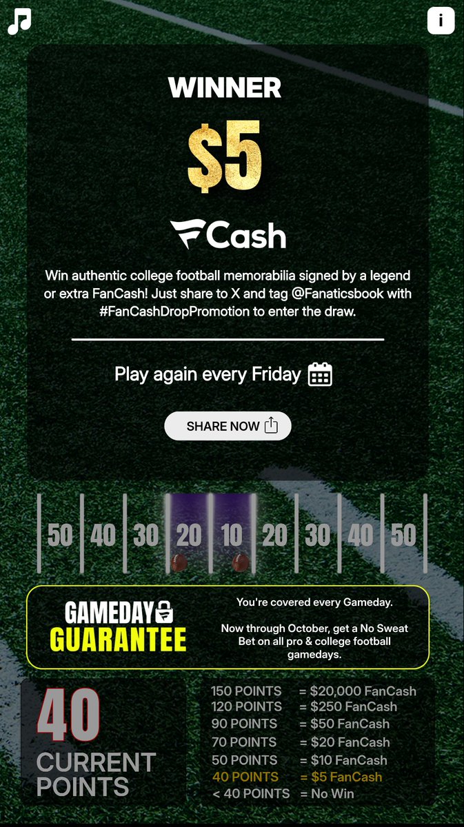 BehamTrevor's tweet photo. @FanaticsBook
Play the #FanCashDropPromotion today
https://t.co/JpcjY9FS3Y https://t.co/BhDXyGAadK