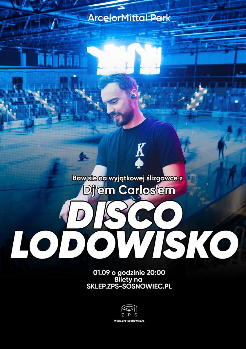 ✨🎶 DISCO Lodowisko wraca! 🎶✨

Już 1.09 o 20:00 na Stadionie Zimowym widzimy się na wyjątkowej imprezie na lodzie 🔥
Za konsolą Dj Carlos 🎧, który zadba o najlepsze klubowe brzmienia, a my razem zakończymy wakacje w iście tanecznym stylu… na lodzie! 🕺💃

Bilety 🎟️ do