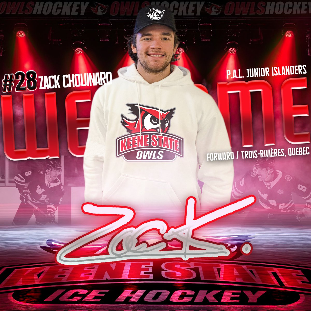 From Trois-Rivieres, Quebec, let's welcome #28, Zack Chouinard!