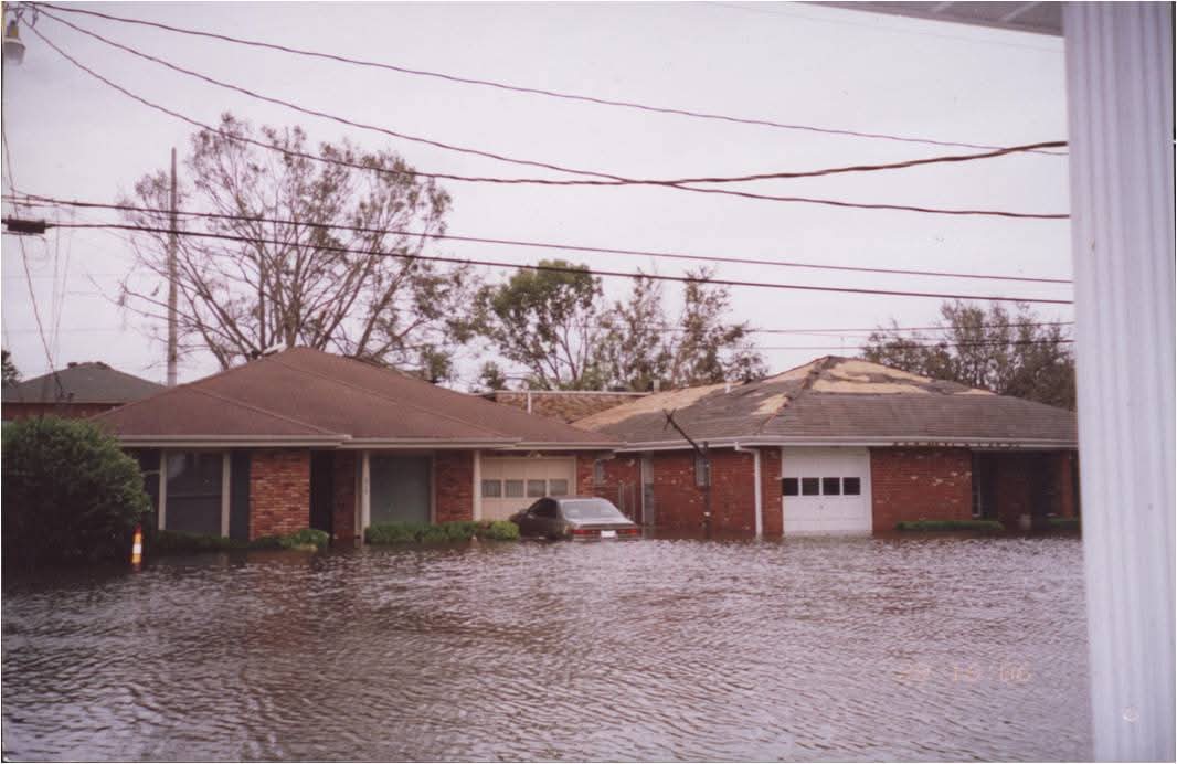 SteveWAFB's tweet photo. Aug. 29, 2005 -- my childhood home (at left) in Metairie. My Dad had evacuated, but one neighbor stayed behind and captured this picture.

There were many levee failures around metro New Orleans, but this was a failure of a different sort -- failure to plan properly. Jefferson Parish officials evacuated pump operators to the Northshore but had no plan of how to keep pumps running once the operators were gone. The end result -- rainwater flooding because pumps weren't running. It's still inconceivable to me that there wasn't a better plan in place.

The flooding in New Orleans and surrounding areas was MUCH worse, but I can tell you as the first one to enter about a week later, a soggy interior with no power and/or A/C still creates quite a mess. I spent about 5 days covering the aftermath of Katrina and then went to work on ripping out carpet and doing whatever else I could in this home.

Some people ask when we make posts like this, why dredge up the past? My answer -- hopefully by remembering the past, we don't make the same mistakes in the future. #katrina