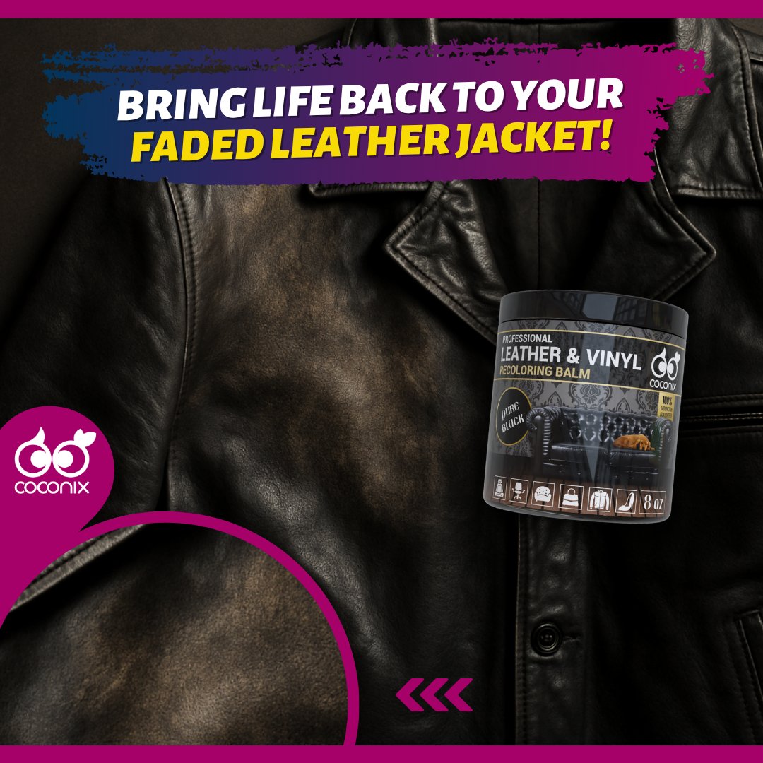 coconix_diy's tweet image. Faded favorite jacket bringing your style down? 🧥✨ Revive that deep-black brilliance in minutes with Coconix Leather Recoloring Balm! #LeatherJacketRestoration #DIYFashionFix #Coconix coconix.com/amazon-store/u…