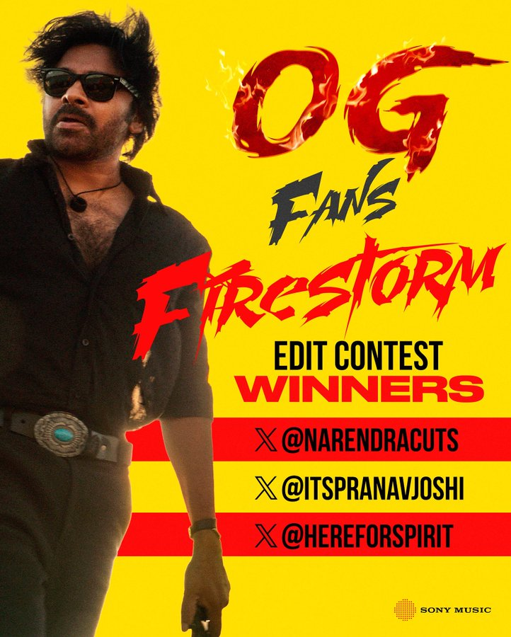 itspranavjoshi's tweet photo. I'm elated to receive these wonderful goodies (poster, headphones and certificate) from @SonyMusicSouth for winning the #FireStormEditContest 🏆I'm truly grateful to the entire team for recognizing my edit🤗
#TheyCallHimOG #OG @MusicThaman @IamKalyanDasari @DVVMovies @Sujeethsign https://t.co/8odTc2yaK6